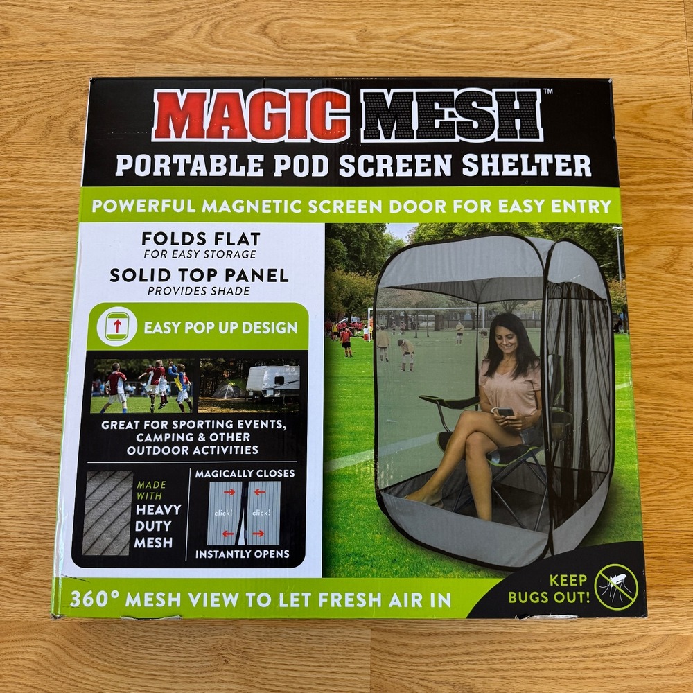 New Magic Mesh Portable Pod Screen Shelter Outdoor Personal Pop-Up Mesh Tent